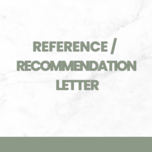 Reference / Recommendation Letter |Undergraduate Application Support