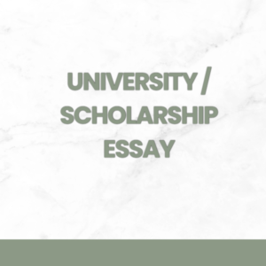 University / Scholarship Essay